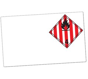 GHS Class 4.1 Dangerous Goods Laser Drum Labels (Paper), 100/Pkg - GHS1288LP