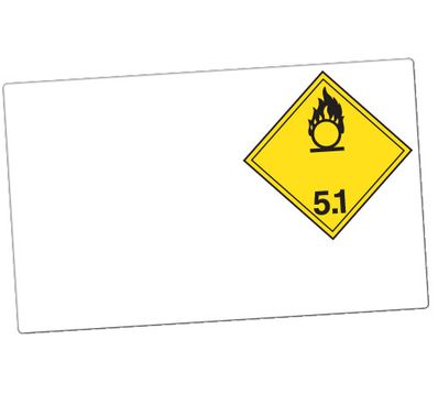 GHS Class 5.1 Dangerous Goods Laser Drum Labels (Vinyl), 100/Pkg - GHS1291VY