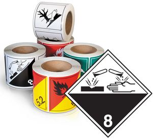 GHS Class 8 TDG Label (Paper) - TT80P GHS Class 8 TDG Label (Paper) - TT80P