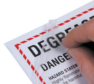 GHS Clear Workplace Label Protectors (4" x 2"), 1000/roll - GHS1251