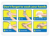 GHS Don't Forget To Wash Your Hands Sign (7" x 10") Adhesive Vinyl - SA5081V