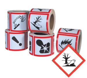 GHS Environmental Pictogram Labels (4" x 4"), 500/roll - GHS1265 GHS Environmental Pictogram Labels (4" x 4"), 500/roll - GHS1265