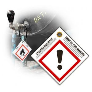 GHS Exclamation Mark Pictogram Tag (25/pk) - GHS1060 GHS Exclamation Mark Pictogram Tag (25/pk) - GHS1060