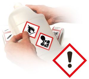 GHS Exclamation Pictogram Labels (2" x 2"), 500/roll - GHS1309 GHS Exclamation Pictogram Labels (2" x 2"), 500/roll - GHS1309