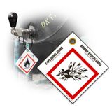 GHS Exploding Bomb Pictogram Tag (25/pk) - GHS1056