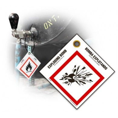 GHS Exploding Bomb Pictogram Tag (25/pk) - GHS1056