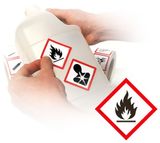 GHS Flame Hazard Pictogram Labels (2" x 2"), 500/roll - GHS1307