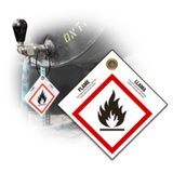 GHS Flame Hazard Pictogram Tag (25/pk) - GHS1058