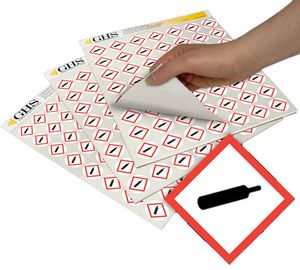 GHS Gas Cylinder Hazard Class Pictogram Label (1"), 1120/Pad - GHS1209 GHS Gas Cylinder Hazard Class Pictogram Label (1"), 1120/Pad - GHS1209
