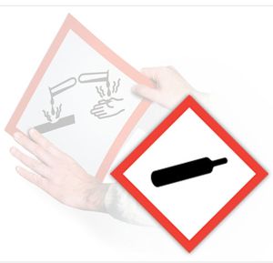 GHS Gas Cylinder Pictogram Placard (10.75" x 10.75") - GHS1267