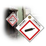 GHS Gas Cylinder Pictogram Tag (25/pk) - GHS1055