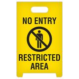 GHS No Entry Restricted Area A-Frame Floor Sign - ASF1004