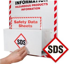 GHS SDS Awareness 4" x 4" Label (25/pack) - GHS1301 GHS SDS Awareness 4" x 4" Label (25/pack) - GHS1301