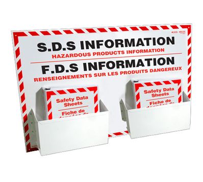 GHS SDS Double Station with 2 Binders (24" x 36"), English/French - GHS1020