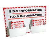 GHS SDS Double Station with 2 Binders (24" x 36"), English/French - GHS1020