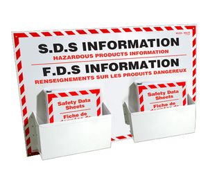 GHS SDS Double Station with 2 Binders (24" x 36"), English/French - GHS1020