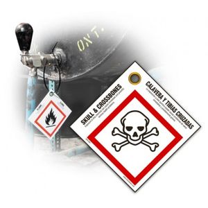 GHS Skull and Crossbones Pictogram Tag (25/pk) - GHS1061 GHS Skull and Crossbones Pictogram Tag (25/pk) - GHS1061