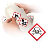 GHS Skull Crossbones Pictogram Labels (2" x 2"), 500/roll - GHS1310