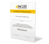 GHS Training Certificate (50/pkg), French - GHS1044