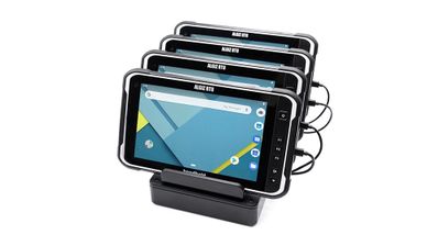 Handheld Four Slot Charging Station for tablets, Type-C, EU/US/UK cables included - HHTC-01
