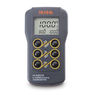 Hanna 0.1 Resolution K-Type Thermocouple Thermometer with CAL Button - HI93531N