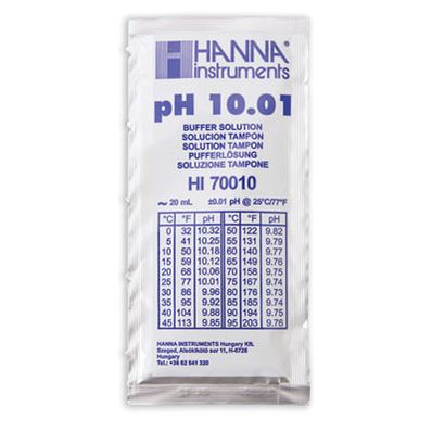 Hanna 10.01 pH Buffer Solution 25 x 20 mL sachets - HI70010C