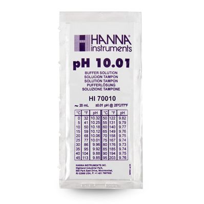 Hanna 10.01 pH Buffer Solution (500) 20 mL Sachets - HI70010P/5