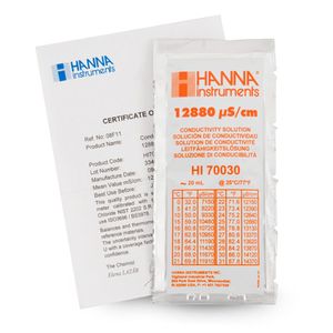 Hanna 12880 S/cm EC Solution with Certificate, (25) 20 mL Sachets - HI70030C