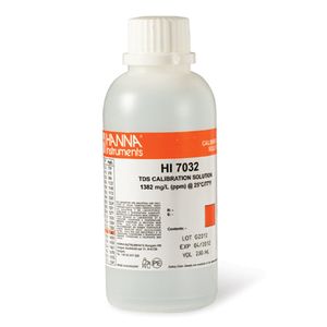 Hanna 1382 mg/L (ppm) TDS Solution, 230 mL Bottle - HI7032M