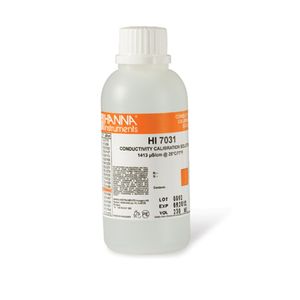 Hanna 1413 µS/cm EC Solution, 230 mL Bottle - HI7031M Hanna 1413 µS/cm EC Solution, 230 mL Bottle - HI7031M