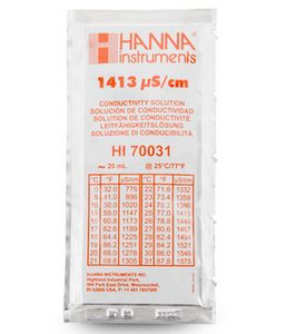 Hanna 1413 S/cm EC Solution, (25) 20 mL Sachets - HI70031P