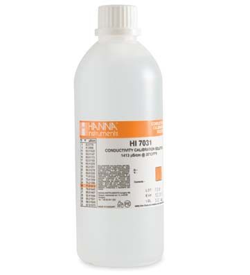 Hanna 1413 µS/cm EC Solution, 500 mL Bottle - HI7031L Hanna 1413 µS/cm EC Solution, 500 mL Bottle - HI7031L