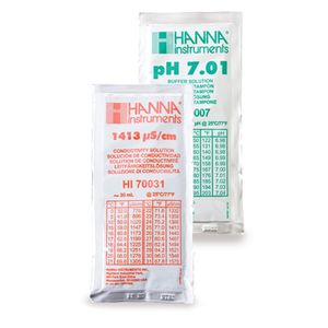 Hanna 1413 S/cm EC Solution & pH 7.01 Buffer Sachet Kit - HI77100P