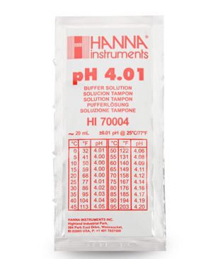 Hanna 4.01 pH Buffer Solution, (25) 20 mL - HI70004P