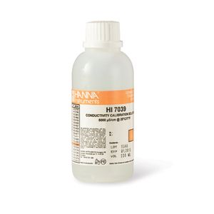 Hanna 5000 µS/cm EC Solution, 230 mL Bottle - HI7039M Hanna 5000 µS/cm EC Solution, 230 mL Bottle - HI7039M