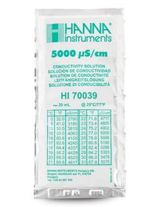 Hanna 5000 S/cm EC Solution (25) 20 mL Sachets - HI70039P