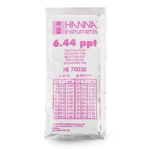 Hanna 6.44 g/L (ppt) TDS Solution, (25) 20 mL Sachets - HI70038P