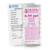 Hanna 6.44 g/L (ppt) TDS Solution with Certificate, (25) 20 mL Sachets - HI70038C