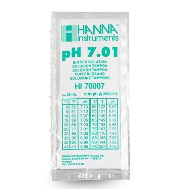 Hanna 7.01 pH Buffer Solution (25) 20 mL Sachets - HI70007P