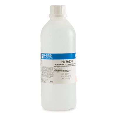 Hanna Acid Cleaning Solution for Meat Grease and Fats (Food Industry) 1 x 500 mL bottle - HI70630L