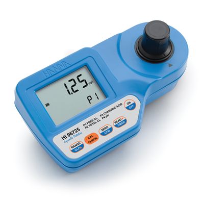 Hanna Chlorine, Cyanuric Acid and pH Portable Photometer Kit for Legionella Protection - HI96725C
