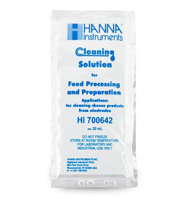 Hanna Cleaning Solution for Cheese Deposits (Food Industry) 25 x 20 mL sachet - HI700642P