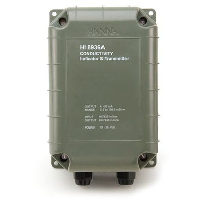 Hanna Conductivity Transmitter to use with Four-ring Probe, Range 0.0 to 199.9 mS/cm - HI8936AN