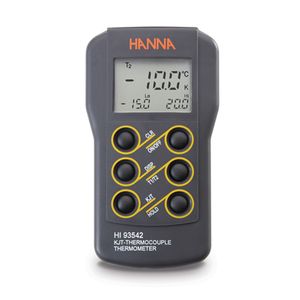 Hanna Dual-channel, K, J, T-Type Thermocouple Thermometer - HI93542