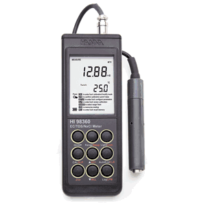 Hanna EC/TDS/NaCl/C Meter with PC Connectivity - HI98360