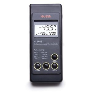 Hanna Heavy-duty K-Type Thermocouple Thermometer with 4 Batteries - HI9063