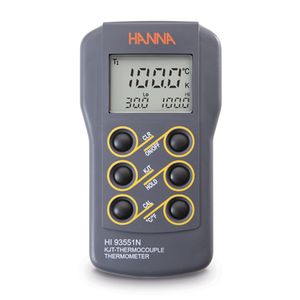 Hanna K, J, T-Type Thermocouple Thermometer with CAL Button - HI93551N