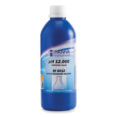 Hanna Millesimal Buffer Solution, 12.000 pH, 500 mL bottle - HI6012