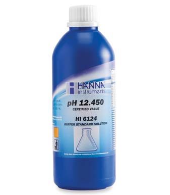 Hanna Millesimal Buffer Solution, 12.450 pH, 500 mL bottle - HI6124