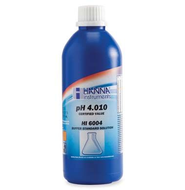 Hanna Millesimal Buffer Solution, 4.010 pH, 500 mL bottle - HI6004